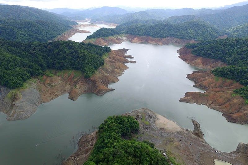 Picture of Angat Dam with low water levels